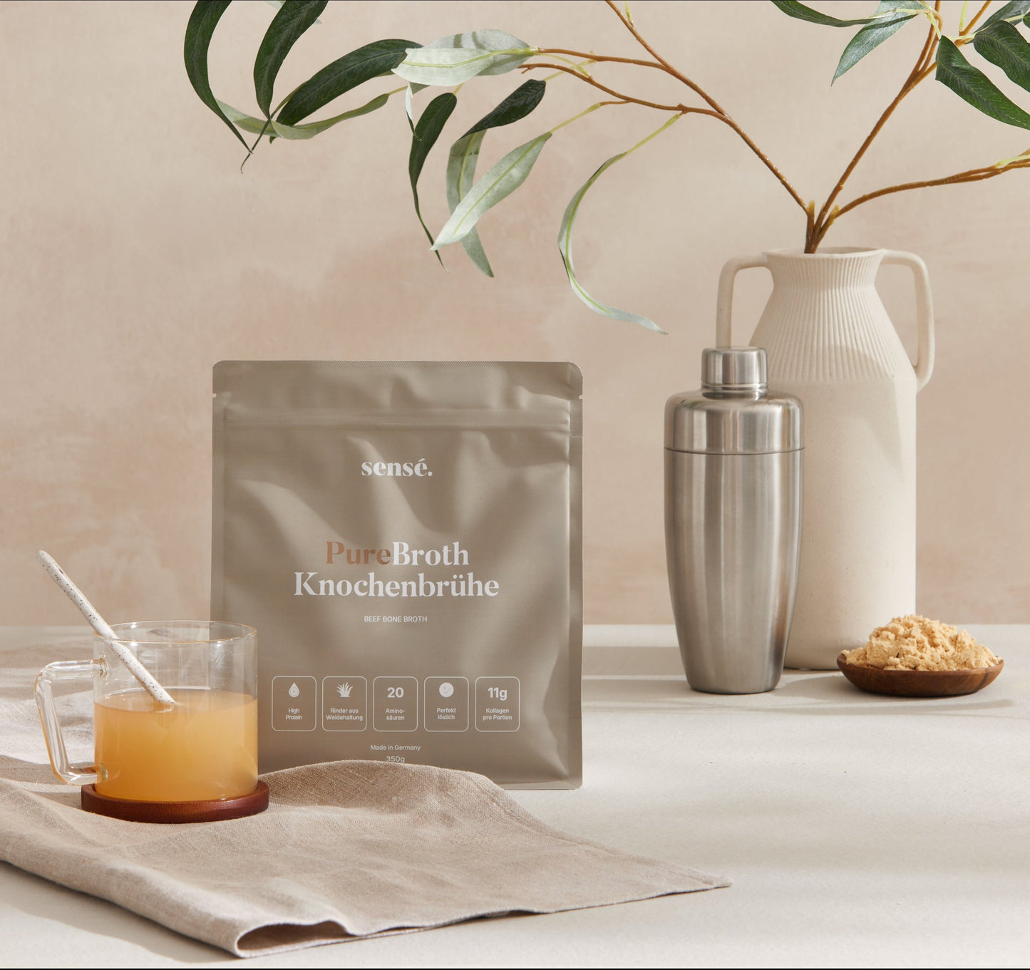 sensé PureBroth Knochenbrühe Pulver – Lifestyle-Motiv