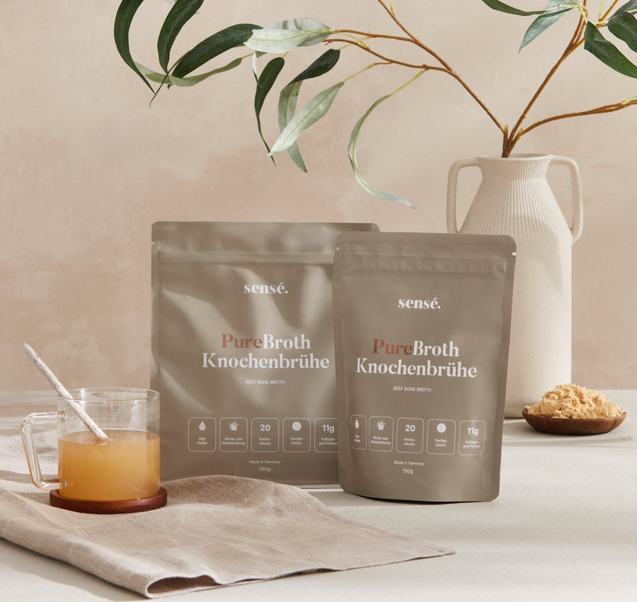 sensé PureBroth Knochenbrühe Pulver – Premium Produktfoto