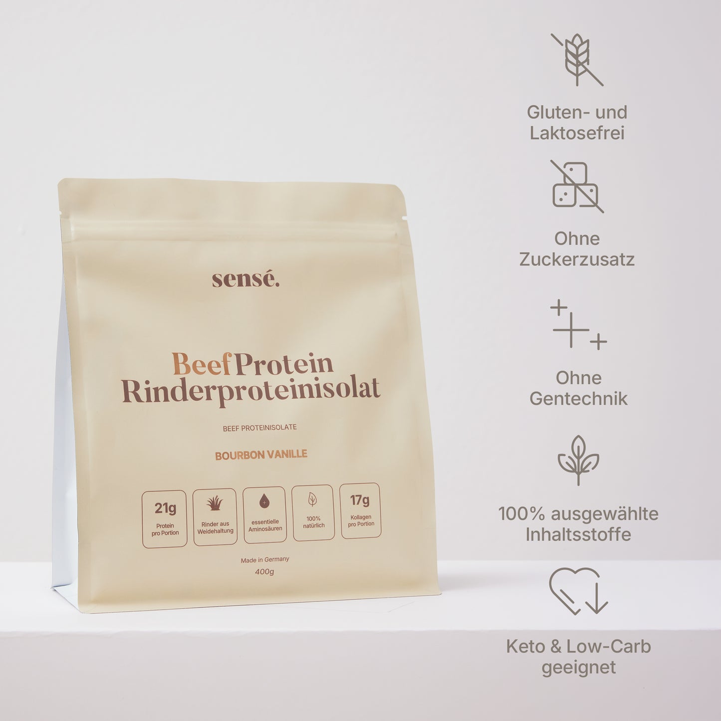 BeefProtein Rinderprotein – Bourbon Vanille